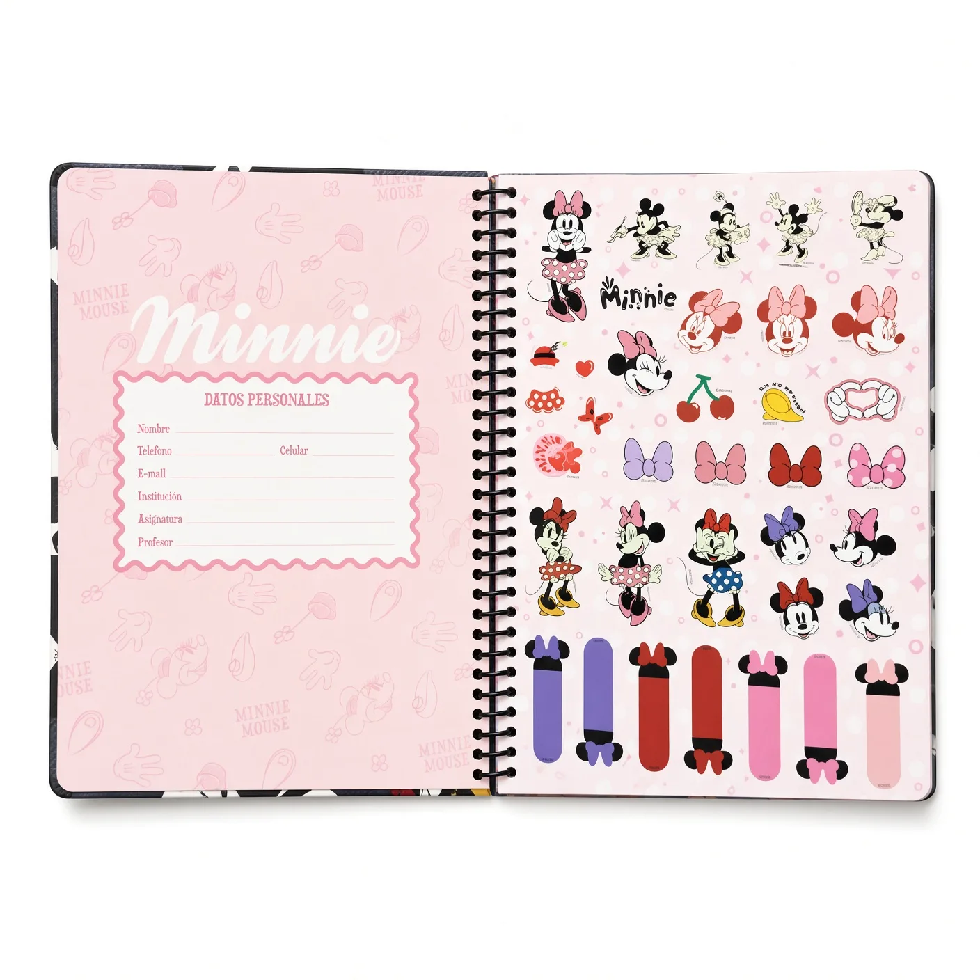 CUADERNO UNIVERSITARIO PREMIUM 28*21CM 96 HOJAS 80GR A CUADROS MOOVING MINNIE - Imagen 2