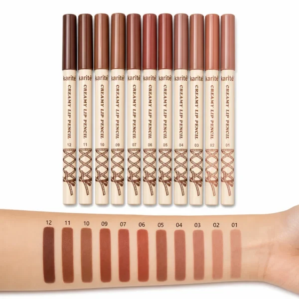 delineador cremoso labios karite 12 tonos