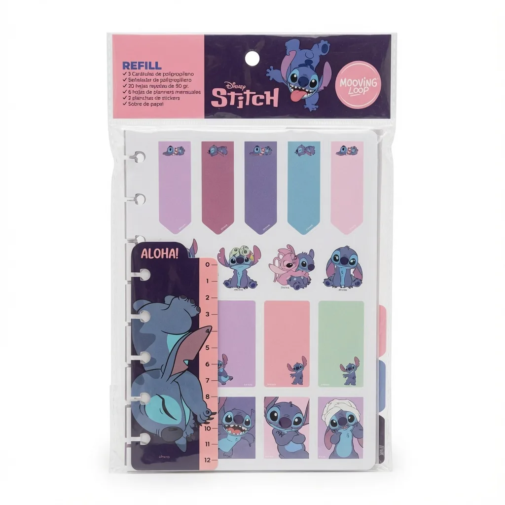 repuesto hojas cuaderno disco stitch a5 taiso shop