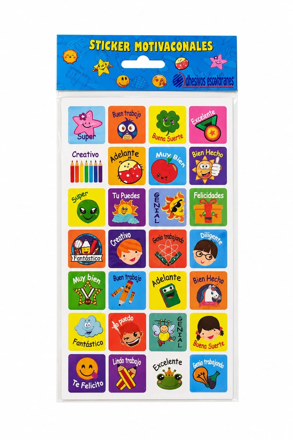 lamina stickers motivacionales espanol 5 hojas