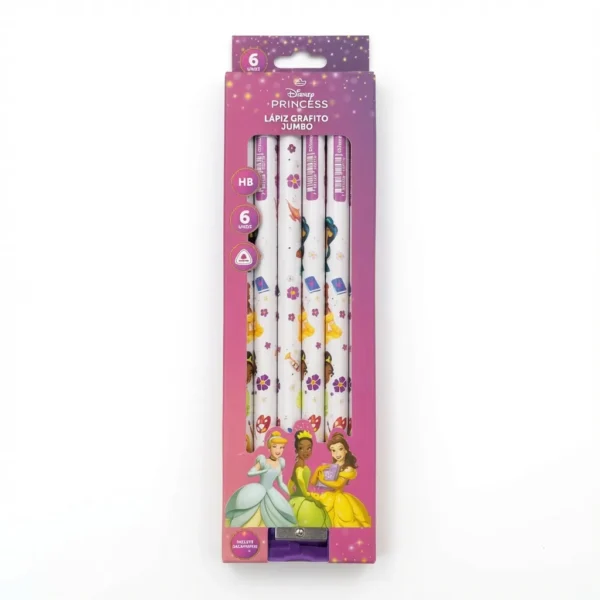 lapiz grafito jumbo hb princesas disney taiso