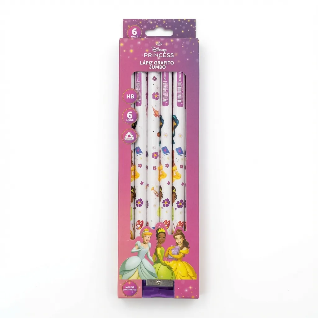 lapiz grafito jumbo hb princesas disney taiso