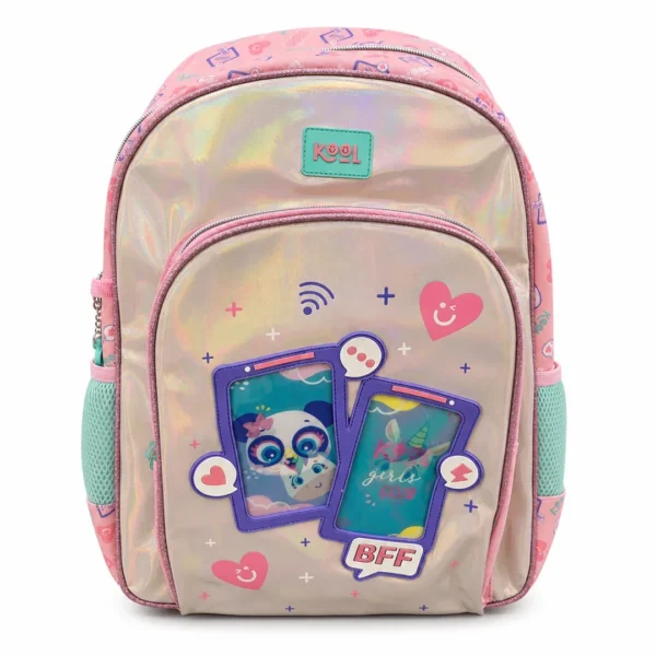 MOCHILA KOOL BFF NIÑA  CAPACIDAD 7KG /21LB IMPER  42*37 CM 2 SERVICIOS