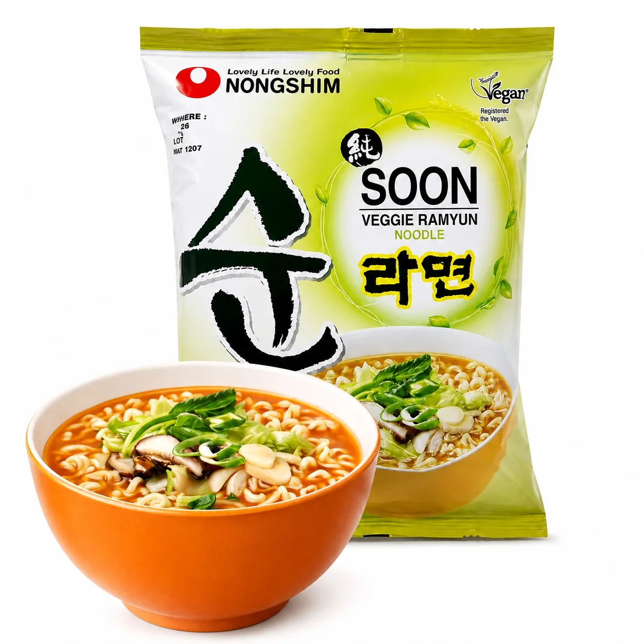 ramen soon veggie ramyun 112g nongshim korea taiso shop