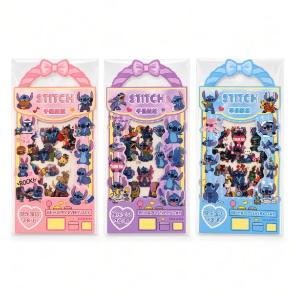 stickers happy every day stitch tres laminas