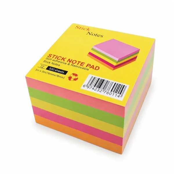 sticky notes pad 500 hojas 5 colores taiso shop